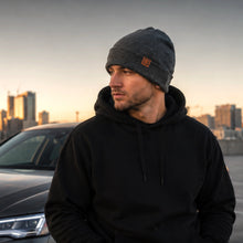 iE Leather Patch Beanie